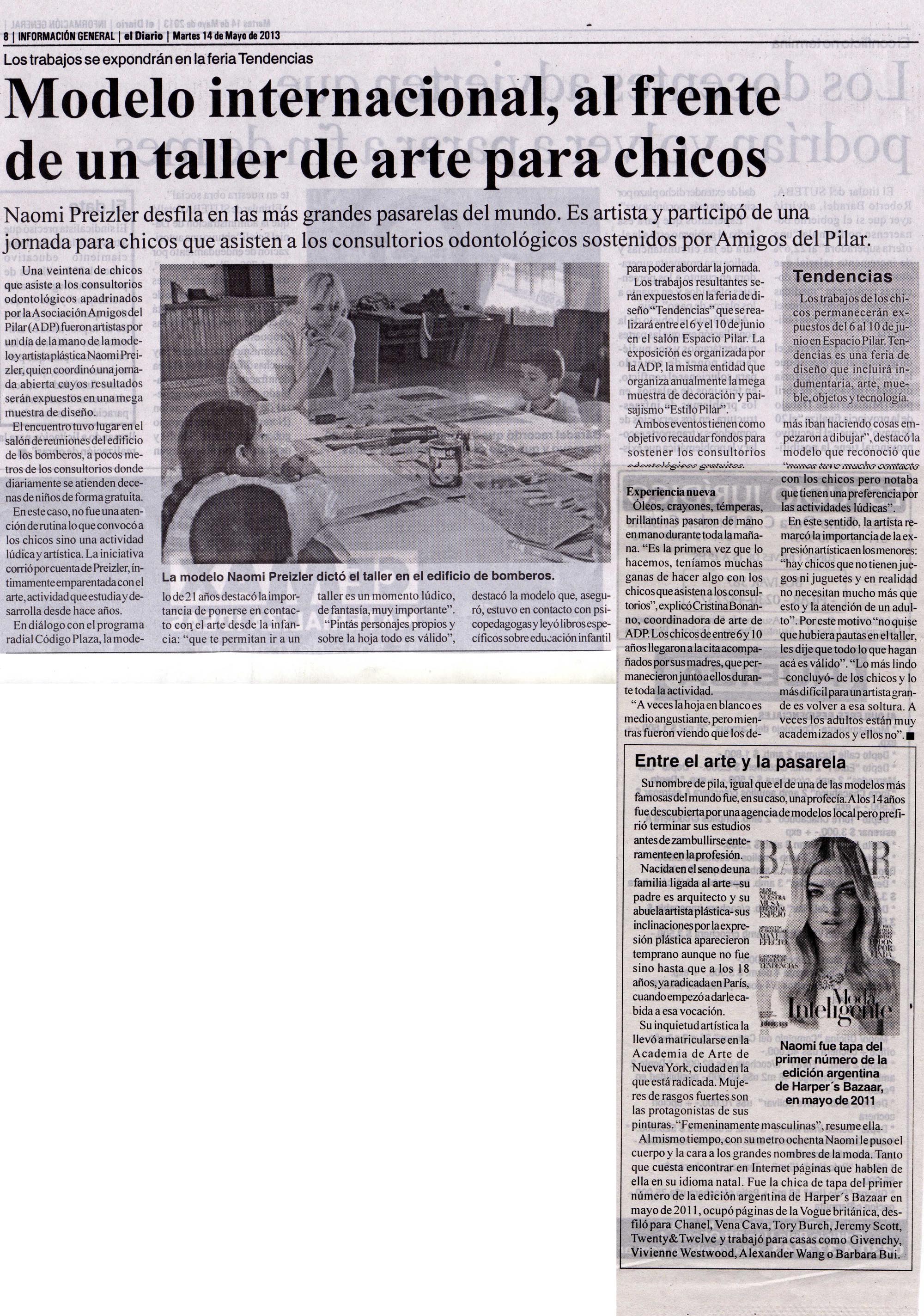 El Diario de Pilar, 14 de mayo de 2013